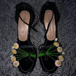 Y2K Colin Stuart Strappy Flower Pumps